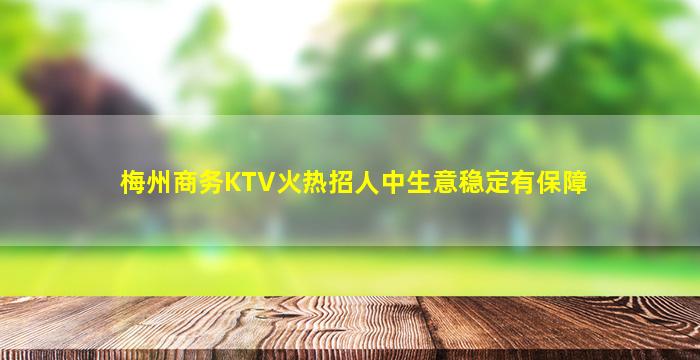 梅州商务KTV火热招人中生意稳定有保障